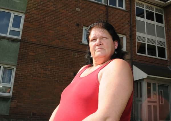 BLACKPOOL - 26-08-16
Kelly Thomas is angry and upset after her flat was set on fire.

**not pictured outside her flat - just to illustrate**