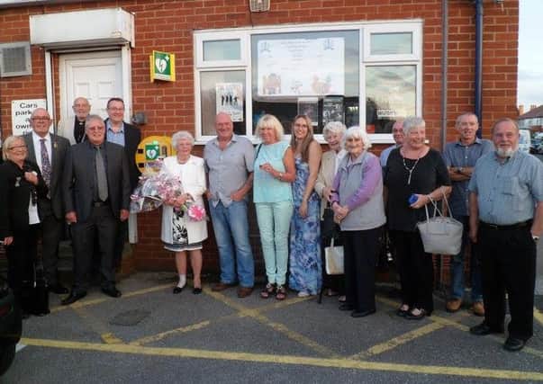 Stanley Ward Conservative Club members with the new defibrillator