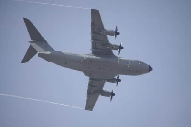 The Airbus A400M from Brize Norton snapped over St Annes by Chris Jameson. An RAF spokesman said they have seven of the new transport aircraft currently in service and are building up to a total of 22 in the coming years