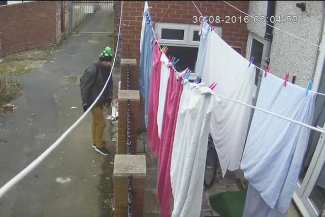 The burglars scaled a wall to get into the yard and take a Â£1,500 electric bike