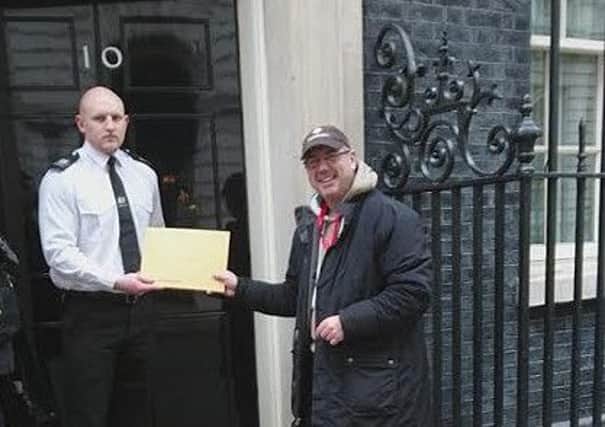 Gayzer Frackman pictured at a previous visit to Downing Street.