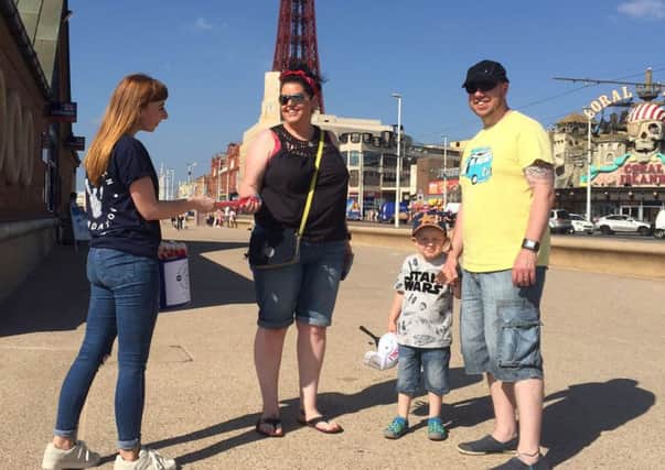 British Skin Foundation fund-raisers at work in Blackpool