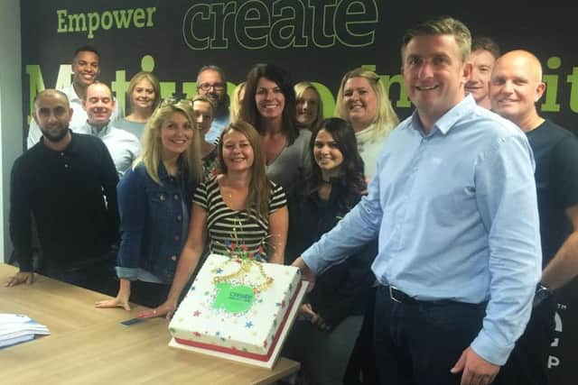 Paul Mathieson and the Create team celebrate 10 years in business.