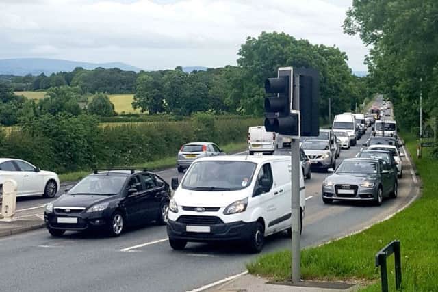 Traffic at Singleton on the A585