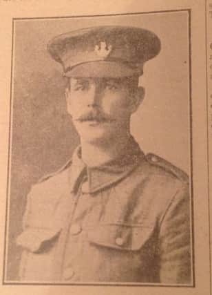 Private George Flook, the first victim of the First World War to be buried at St Annes Parish Church