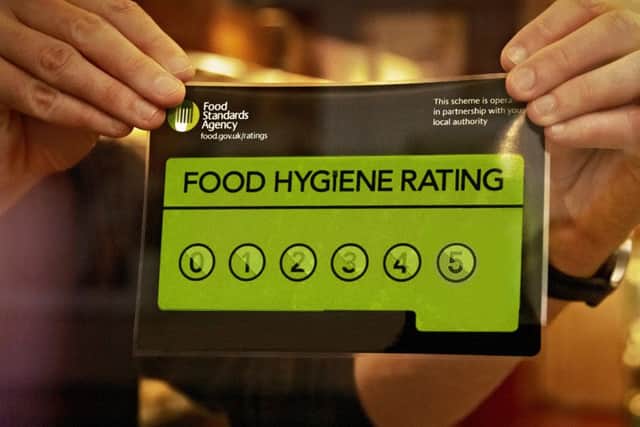 Food Standards Agency, Food Hygiene Rating sticker.