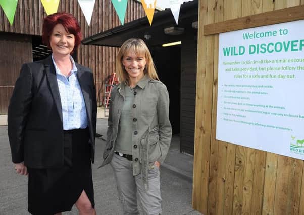 Diane Cottam, senior manager, with Michaela Strachan at the recent opening of the Wild Discovery Centre at Ribby Hall Village