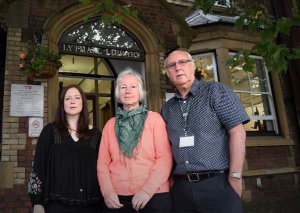 Members of the Lytham Library Working Group, who want to re-open Lytham Library as a community base. From left: Alex OToole (Fable Arts), Christine Stringfellow (Circles of Light), Fylde Coun Ray Thomas