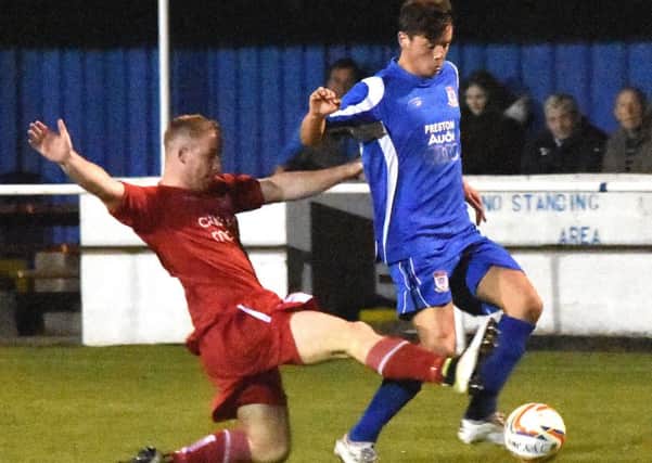Squires Gate's Jacob Higham on the ball Picture: ALBERT COOPER