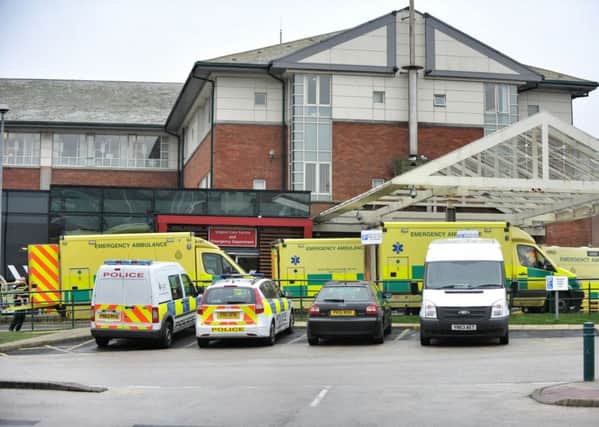 Ambulances queuing at Blackpool Victoria Hospital earlier this year