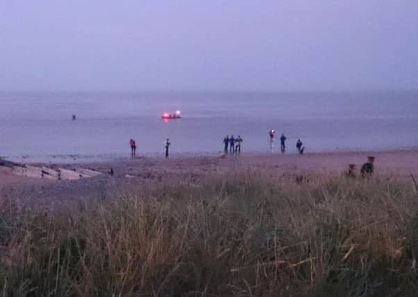 Fleetwood lifeboat scrambled to rescue people cut off by the incoming tide.
