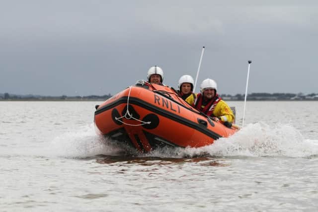 The new inflatable inshore lifeboat being put through its paces