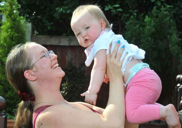 Kayleigh Ferrie with her one year-old daughter Shayla-Jayde who is her "Rainbow Baby" after she lost baby Ben at 34 weeks