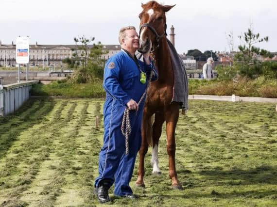 Joan Holden captured the drama as Eric the horse was rescued from quick-sand in Knott End as the tide came in