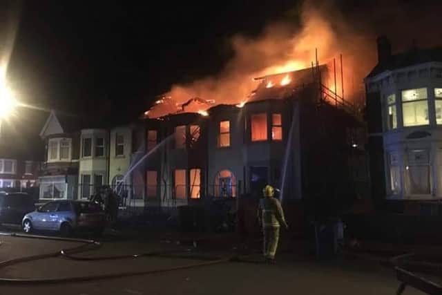 Neighbours were evacuated as crews tackled the huge flames