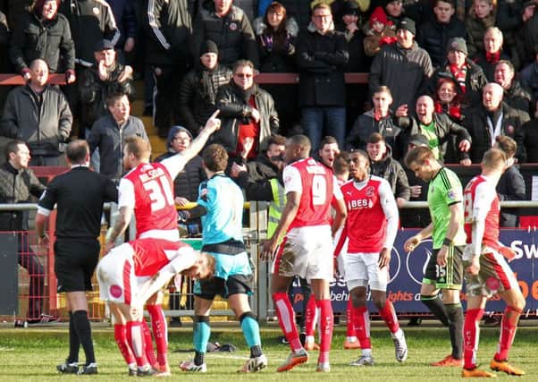 The controversial end to last seasons meeting between Fleetwood Town and Sheffield United