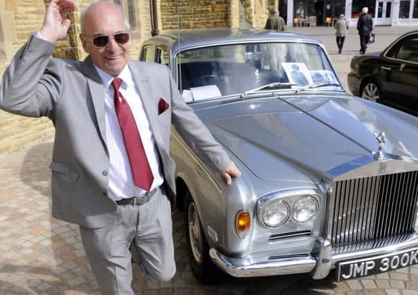 Drop-in event for the Blackpool Museum project at St John's Parish Church.  Eric Morecambe's former chauffeur Mike Fountain, with Eric's Rolls Royce.