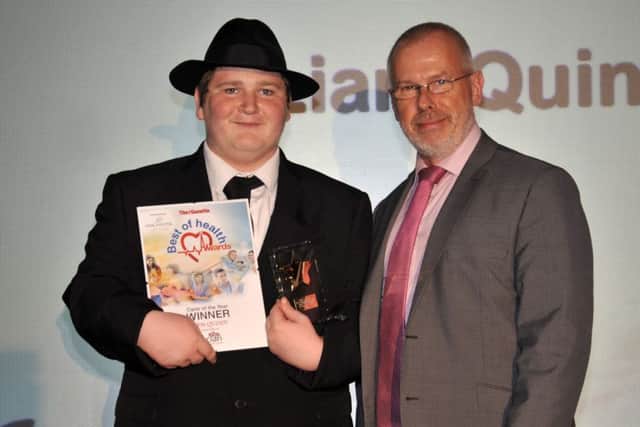 Carer of the Year Winner Liam Quinn at the Blackpool Gazette Best of Health Awards
