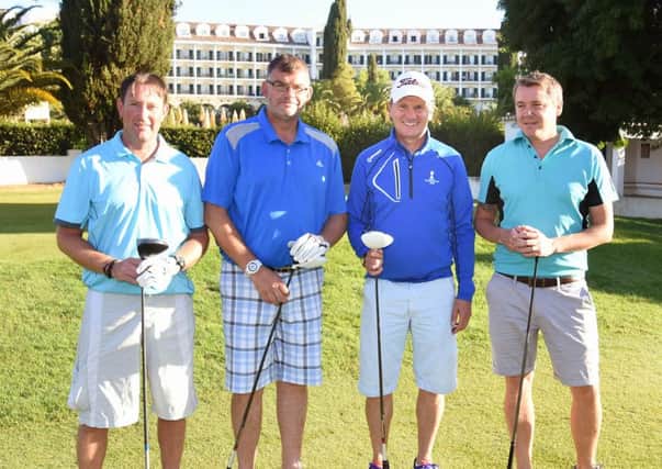 Gazette Matchplay finalists (from left) Justin Hatcher, Brad Sarjantson, Steve Richardson and Simon Burnett