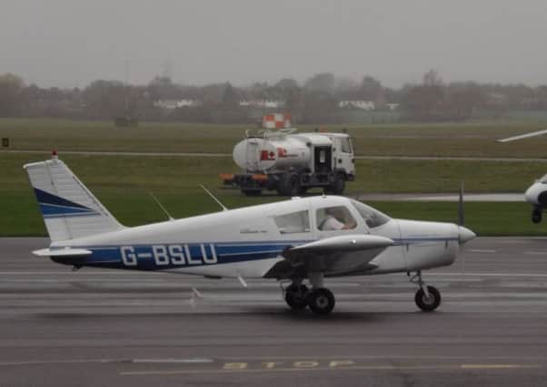 The small private Piper Cherokee plane, pictured here at Gloucestershire Airport in December 2015 (Pic: James/Flickr)