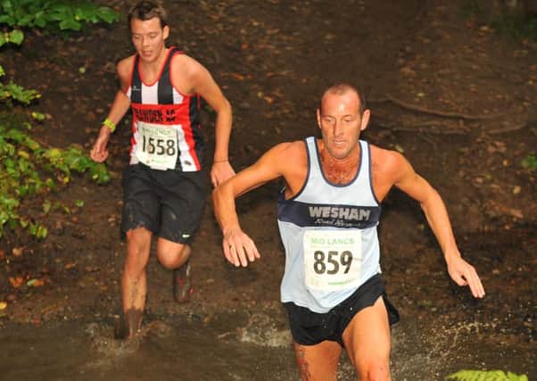 Lee Barlow in the Mid Lancs Cross Country at Astley Park