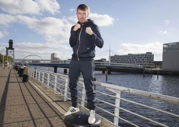 Scott Cardle in Glasgow for tonight's big fight