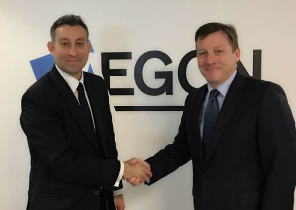 Left, Adrian Gregory CEO Atos UK&I and right Adrian Grace CEO Aegon
Aegon's Lytham staff will transfer over to Atos