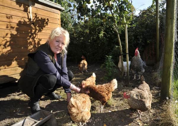Mel Lawrenson tends to her animals - but is her cockerel too loud?