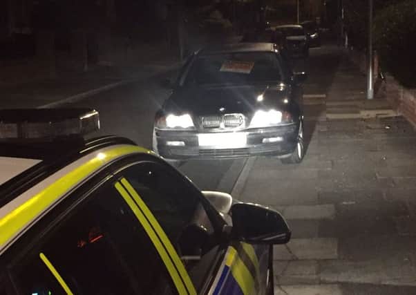 Two 16-year-olds were arrested after abandoning the BMW in North Shore (Pic: Lancashire Road Police)