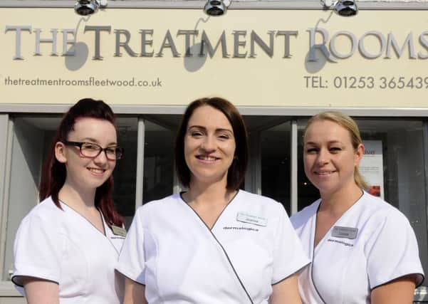 The Treatment Room has opened in Poulton Road, Fleetwood  Pictured is Freya Shaw with Joanne Howard and Louise Creasey.
