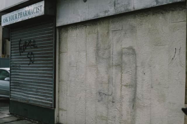 The council washed the swastika off, one member of pharmacy staff said
