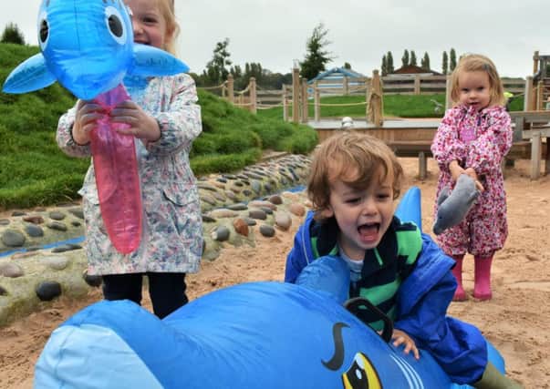 Little tots get set for Babies Overboard at Park View 4U in Lytham, one of the Stay and Play session venues, From left: .Autumn Barker, four,  Jacob Robins, two, and Olivia Grimshaw, two