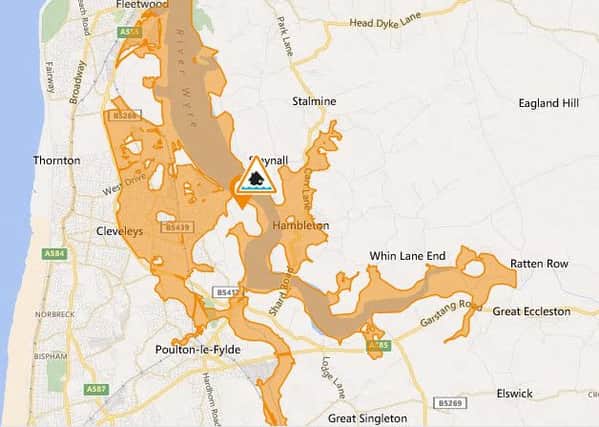 The last flood warning last week for the River Wyre