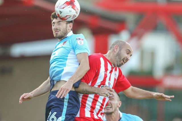 Taylor-Fletcher in action against Blackpool