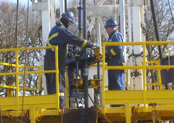 A fracking rig at the Cuadrilla gas site, Preese Hall in Weeton.