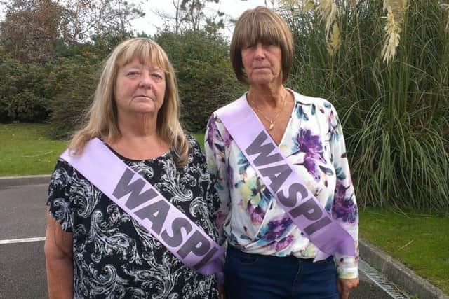 Marilyn Moorhouse (left) and Pauline Duncan of the Blackpool, Wyre and Fylde WASPI group
