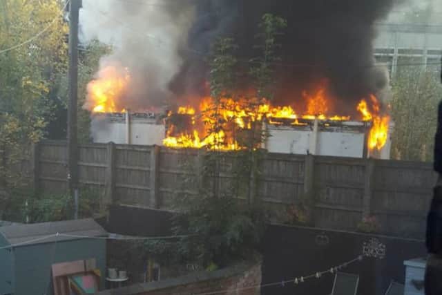 Fire at the Pagefield building. Picture by Fran Edwards