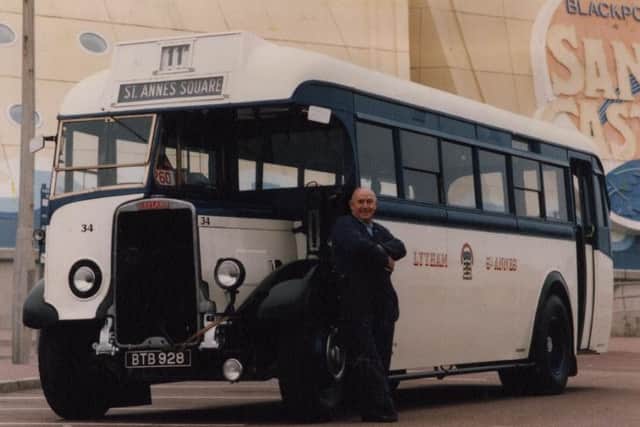 Tommy Jeffries with a 1936 Leyland bus