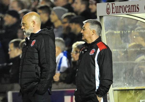 Fleetwood Town head coach Uwe Rosler at Bristol Rovers on Tuesday
