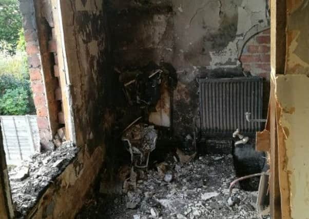 A fire at a house in Curzon Road, St Annes, caused significant damage, as these pictures taken by firefighters show.