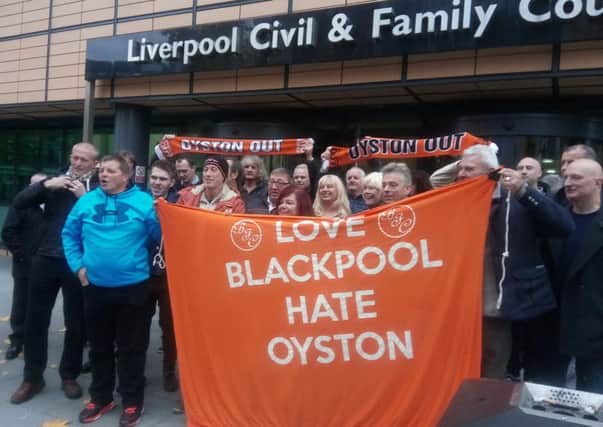 Fans gathered outside the Liverpool Civil and Family Court