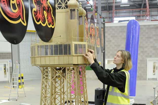 A Blackpool float has been made for the Lord Mayor's Parade in London.  Pictured is Sarah Barton.
