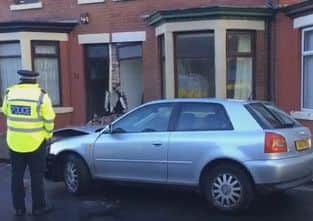 A silver Audi smashed into homes in Belmont Avenue, Fleetwood