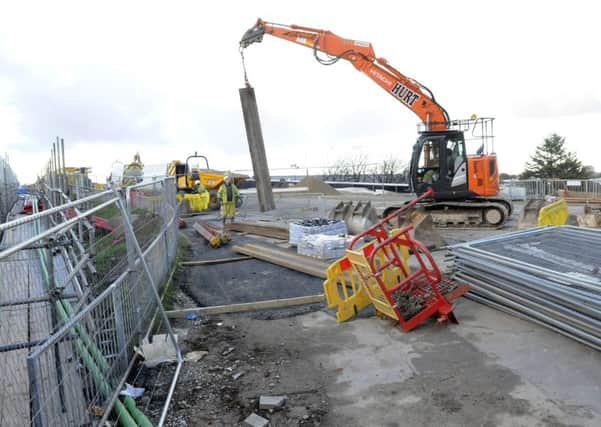 Ongoing work at Plymouth Road bridge