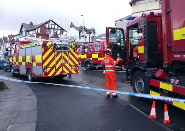 Emergency services at Dickson Road following the gas leak