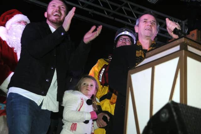 The Bay City Rollers perform the switch-on in Lytham yesterday (Pic: Rob Lock)