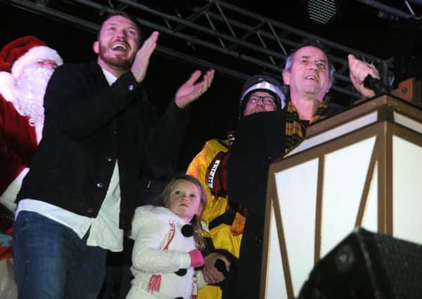The Bay City Rollers perform the switch-on in Lytham yesterday (Pic: Rob Lock)