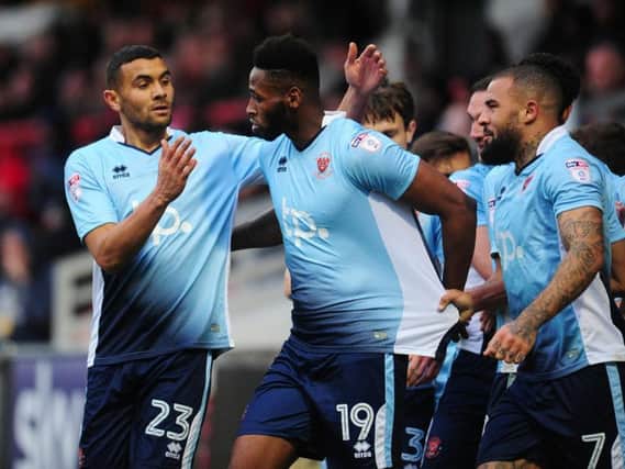 Jamille Matt celebrates his opener.