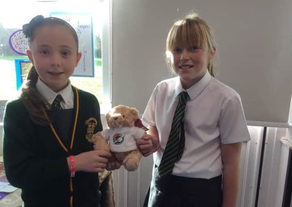 St Hilda's School pupils Freya Ratcliffe and Ella Davies, 9