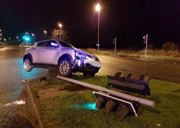 A man in his 70s suffered concussion and collapsed following this accident in Preston New Road, Marton